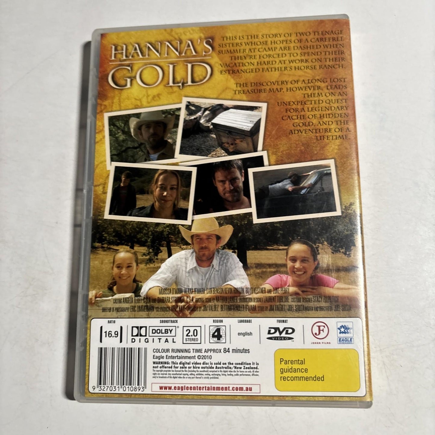 Hanna's Gold (DVD, 2010) Luke Perry, Morissa O'Mara Region 4