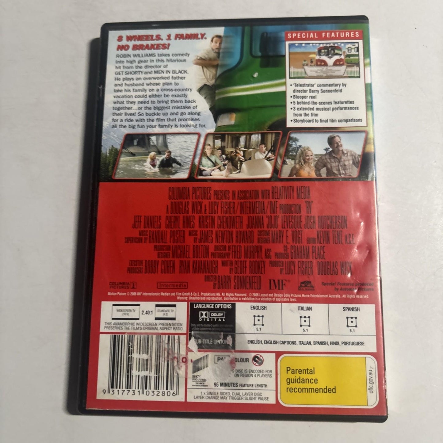 RV - Runaway Vacation (DVD, 2006) Robin Williams Region 4