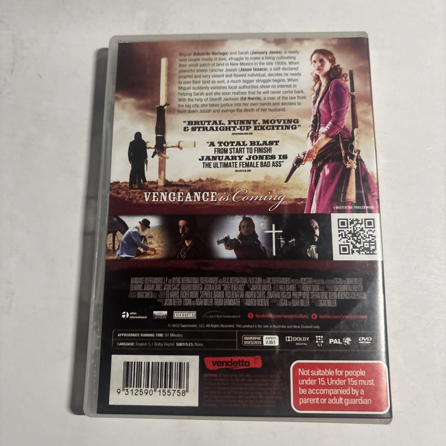 Sweet Vengeance (DVD, 2013) January Jones, Eduardo Noriega Region 4