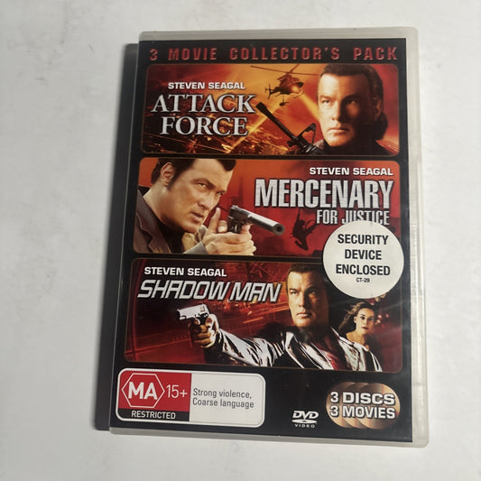 Attack Force / Mercenary For Justice / Shadow Man DVD Steven Seagal Region 4