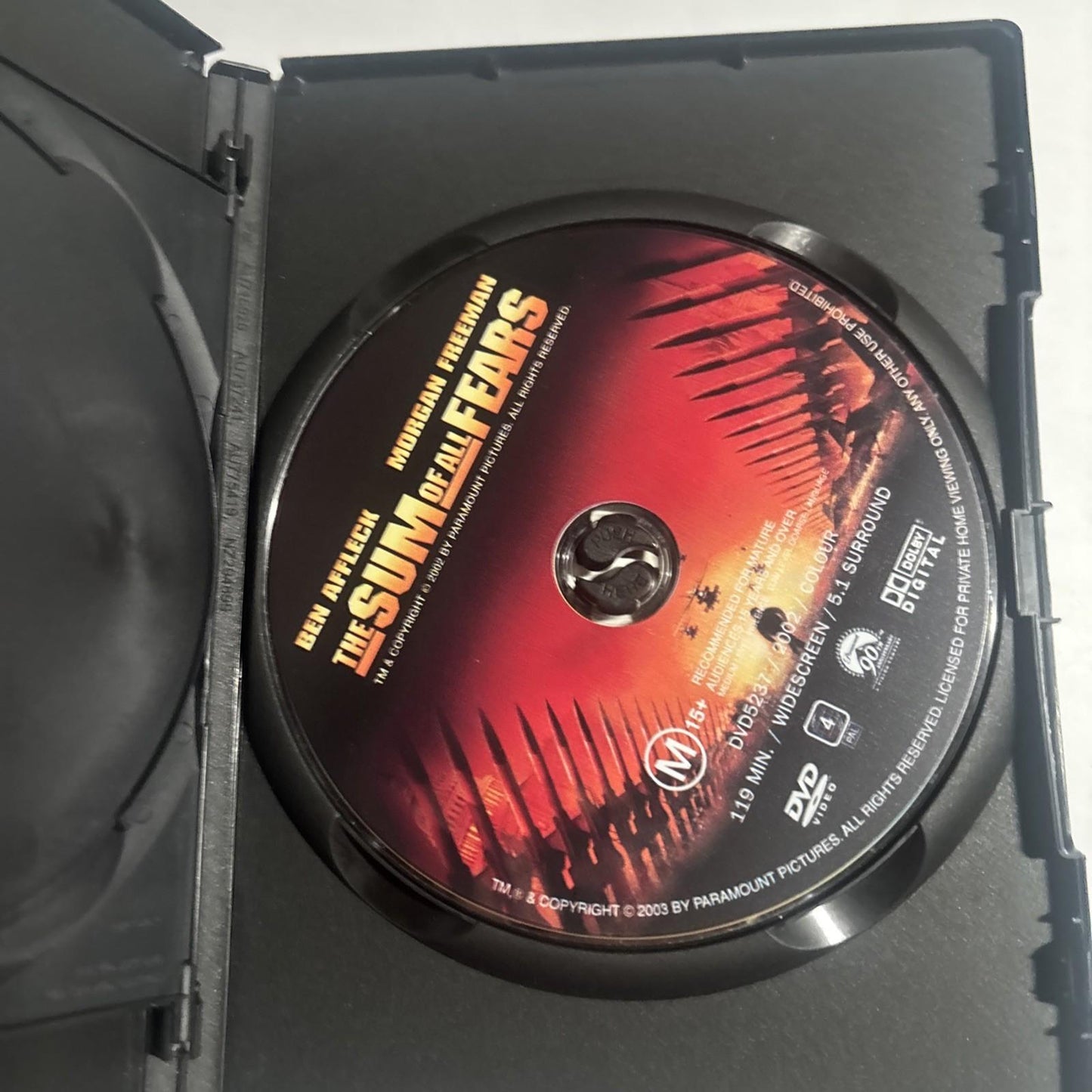 The Sum of All Fears / Along Came a Spider (DVD, 2002) Morgan Freeman Region 4