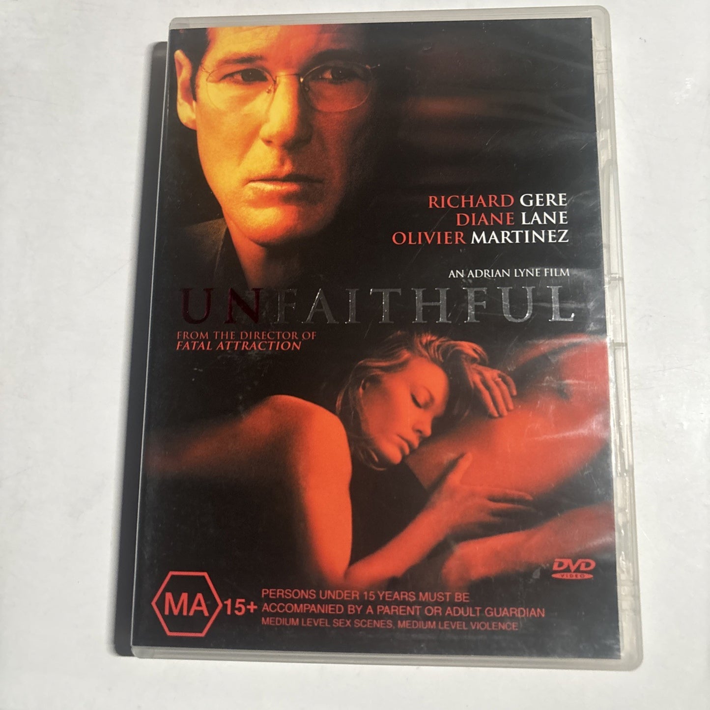 Unfaithful (DVD, 2001) Richard Gere, Diane Lane Region 4