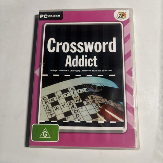 Crossword Addict - PC CD-ROM Windows Game - over 480 puzzles