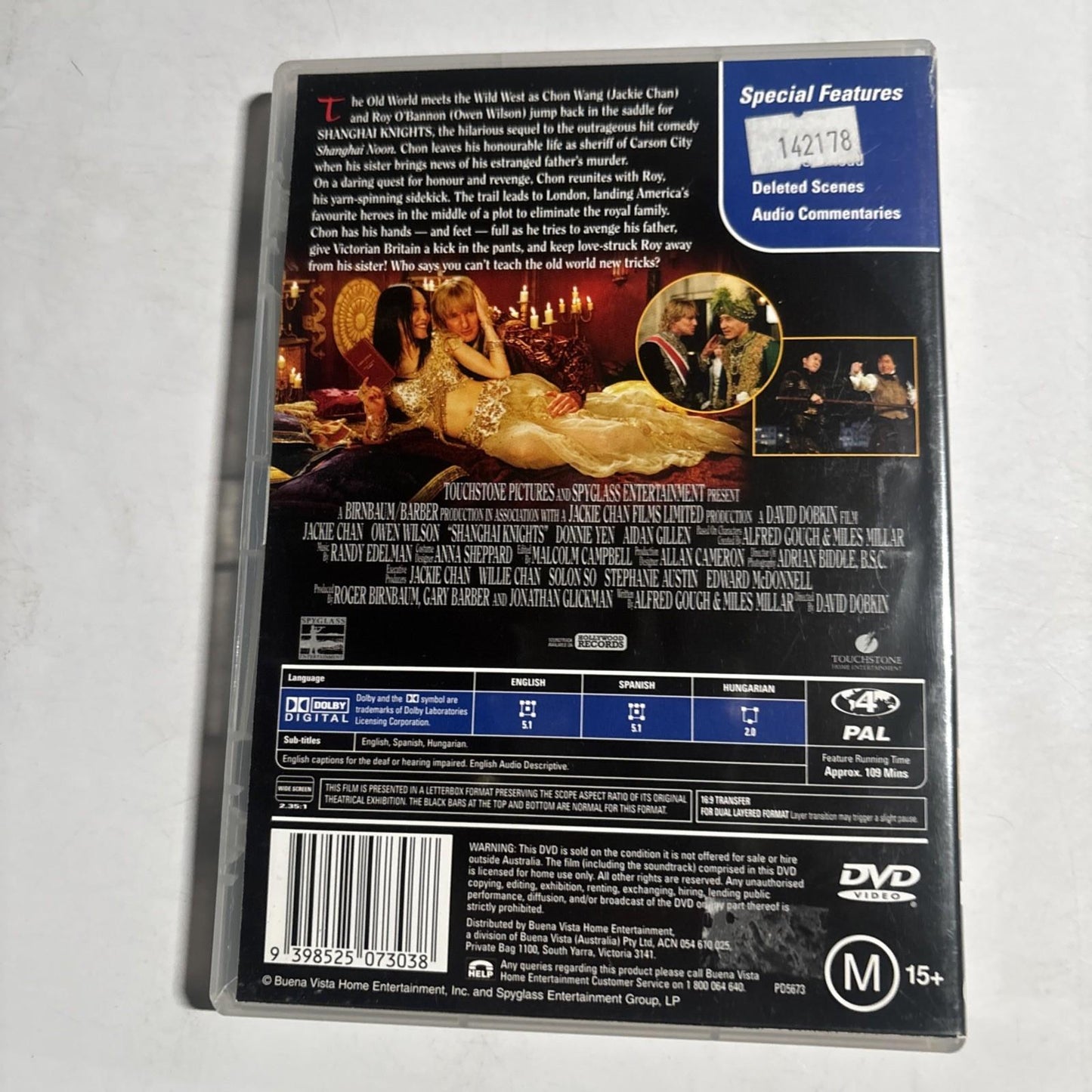 Shanghai Knights (DVD, 2002) Jackie Chan, Own Wilson Region 4