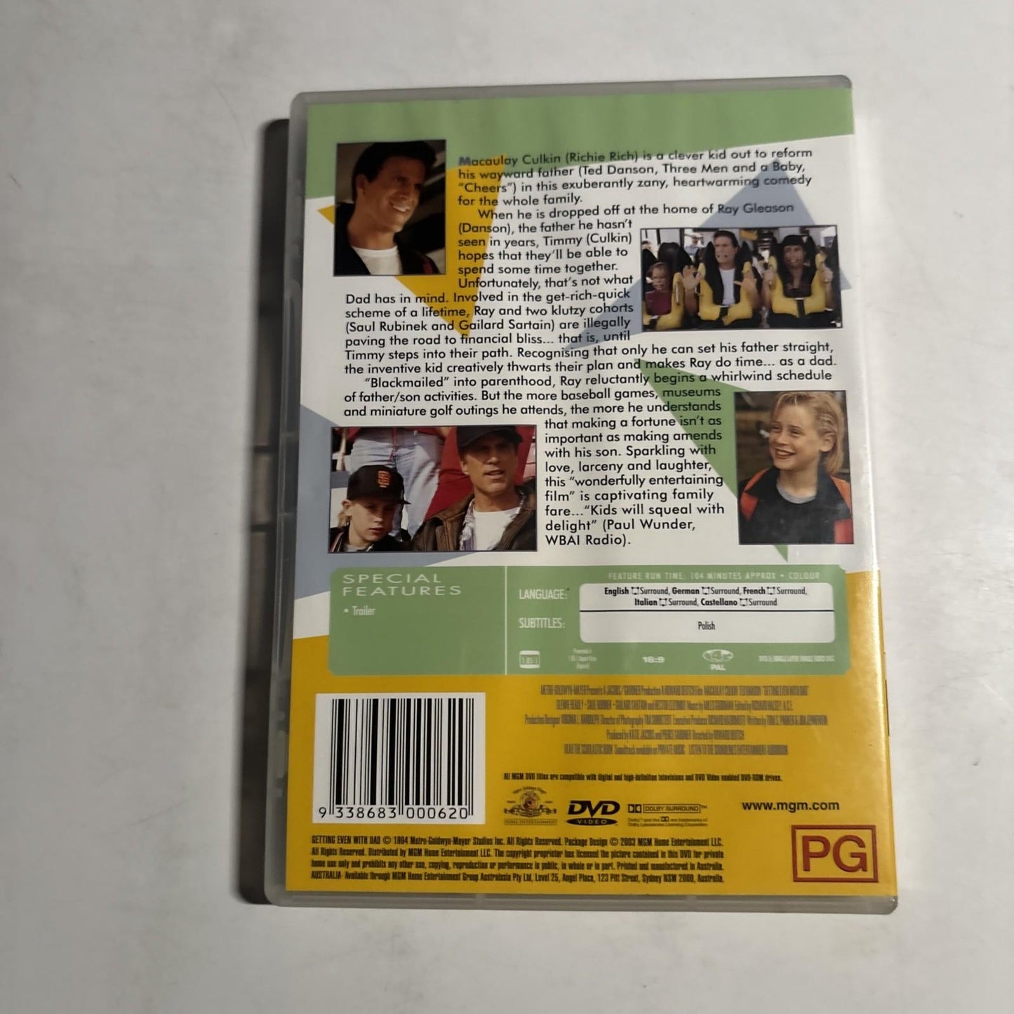 Getting Even with Dad (DVD, 1994) Macaulay Culkin, Ted Danson Region 4