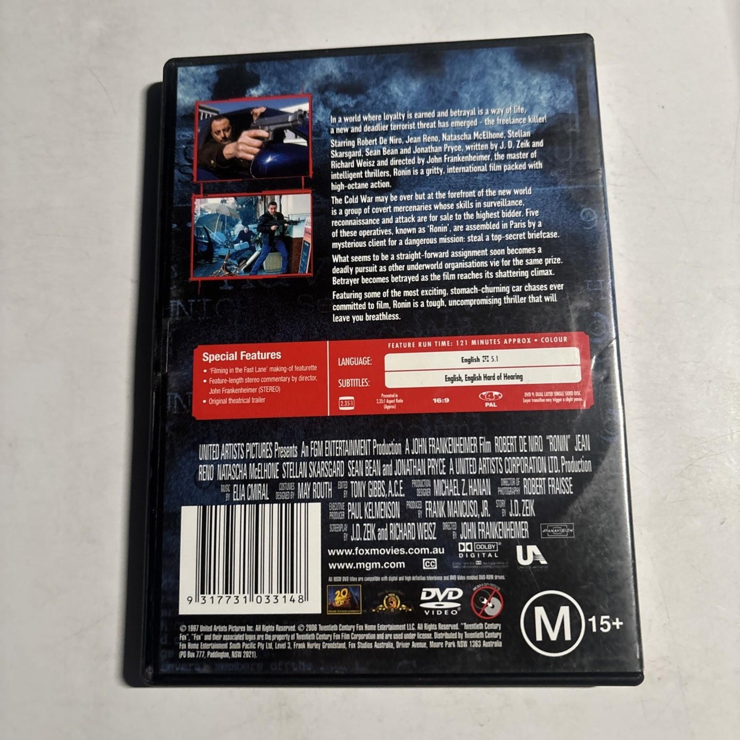Ronin (DVD, 1998) Robert De Niro Region 4