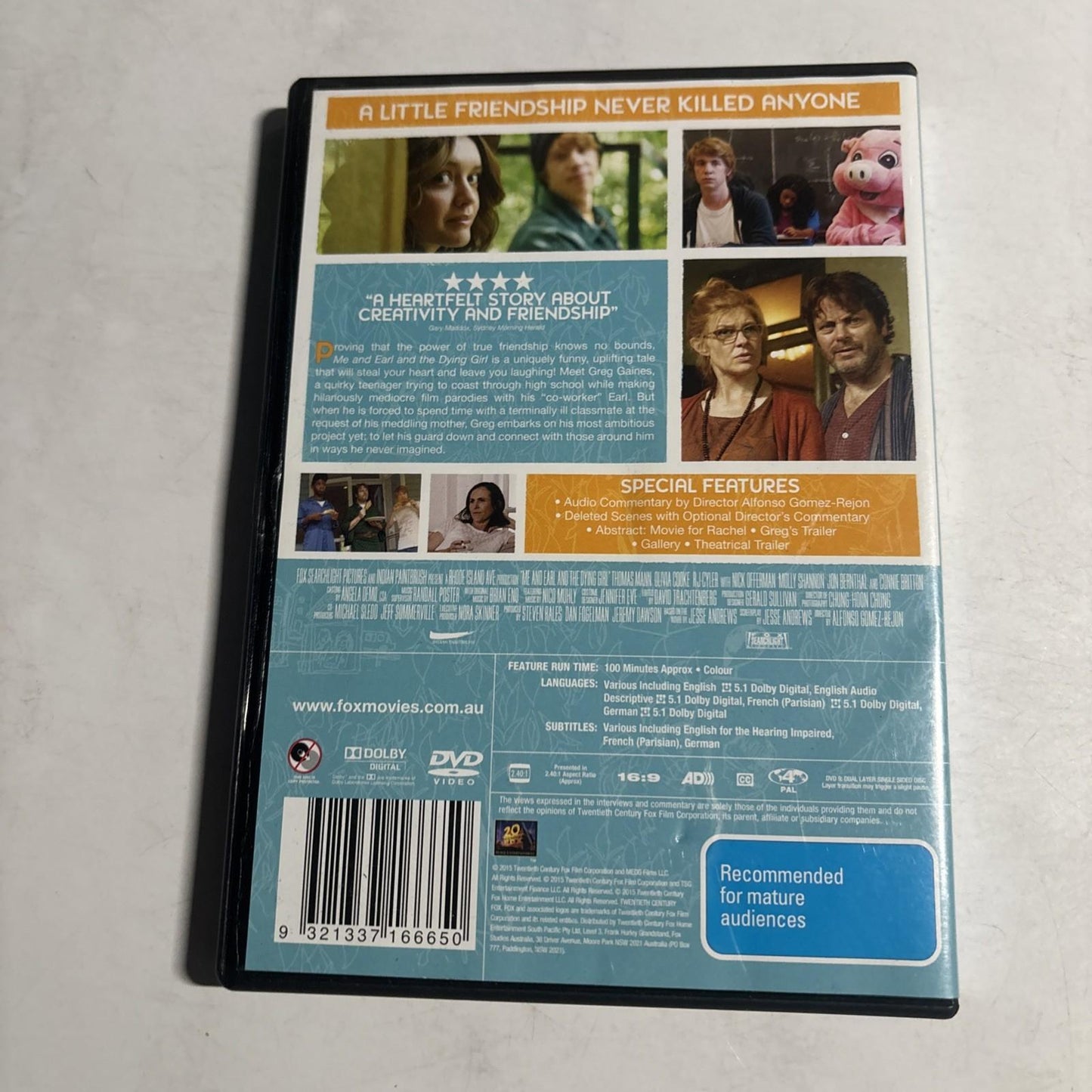 Me and Earl and the Dying Girl (DVD, 2015) Region 4