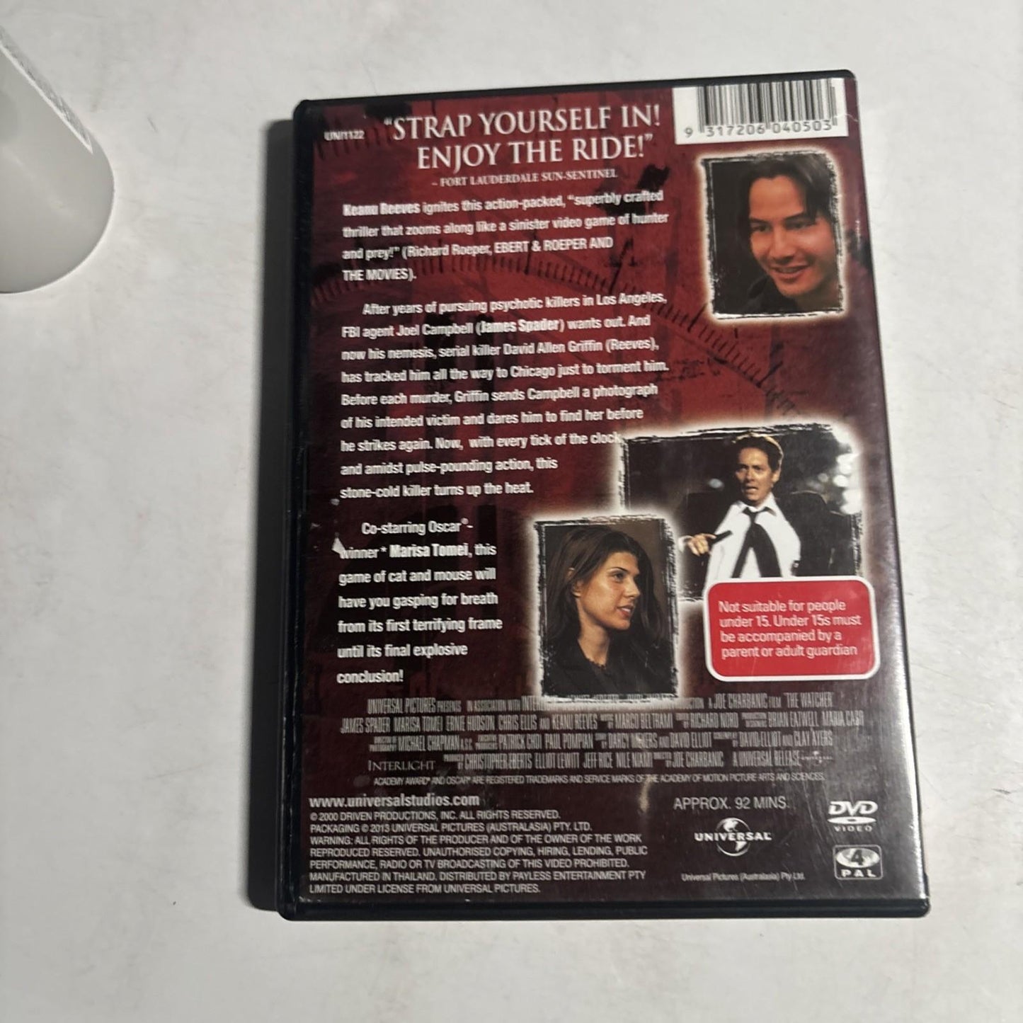 The Watcher (DVD, 2000) Keanu Reeves, Marisa Tomei Region 4