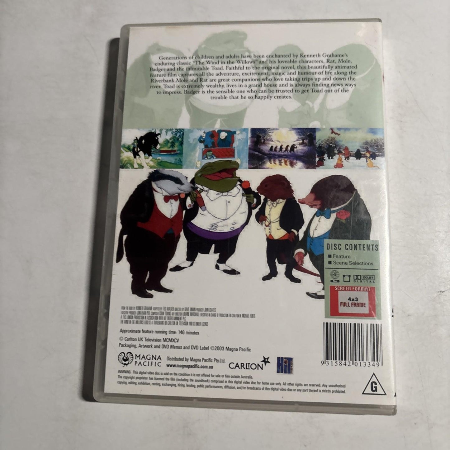 The Wind in the Willows & The Willows In Winter (DVD, 1995) Region 4