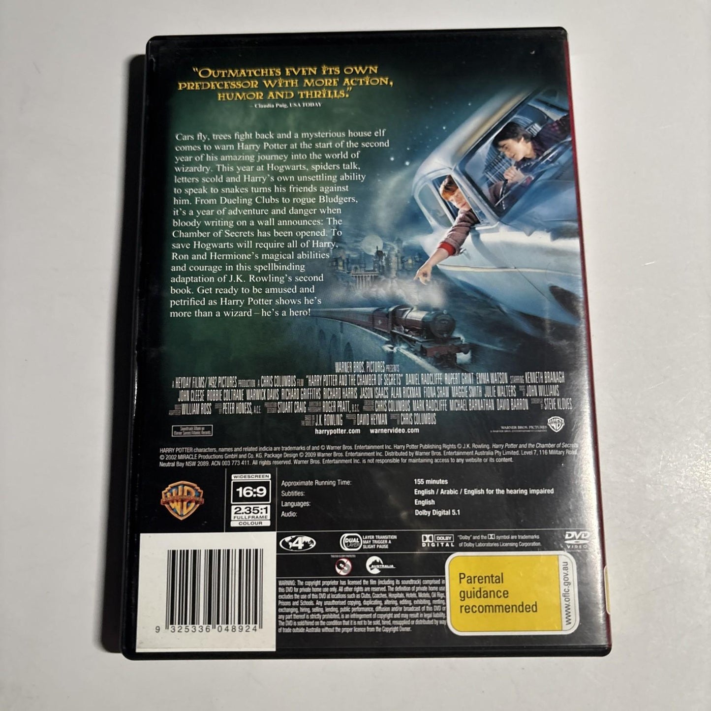 Harry Potter and the Chamber of Secrets (DVD, 2002) Region 4