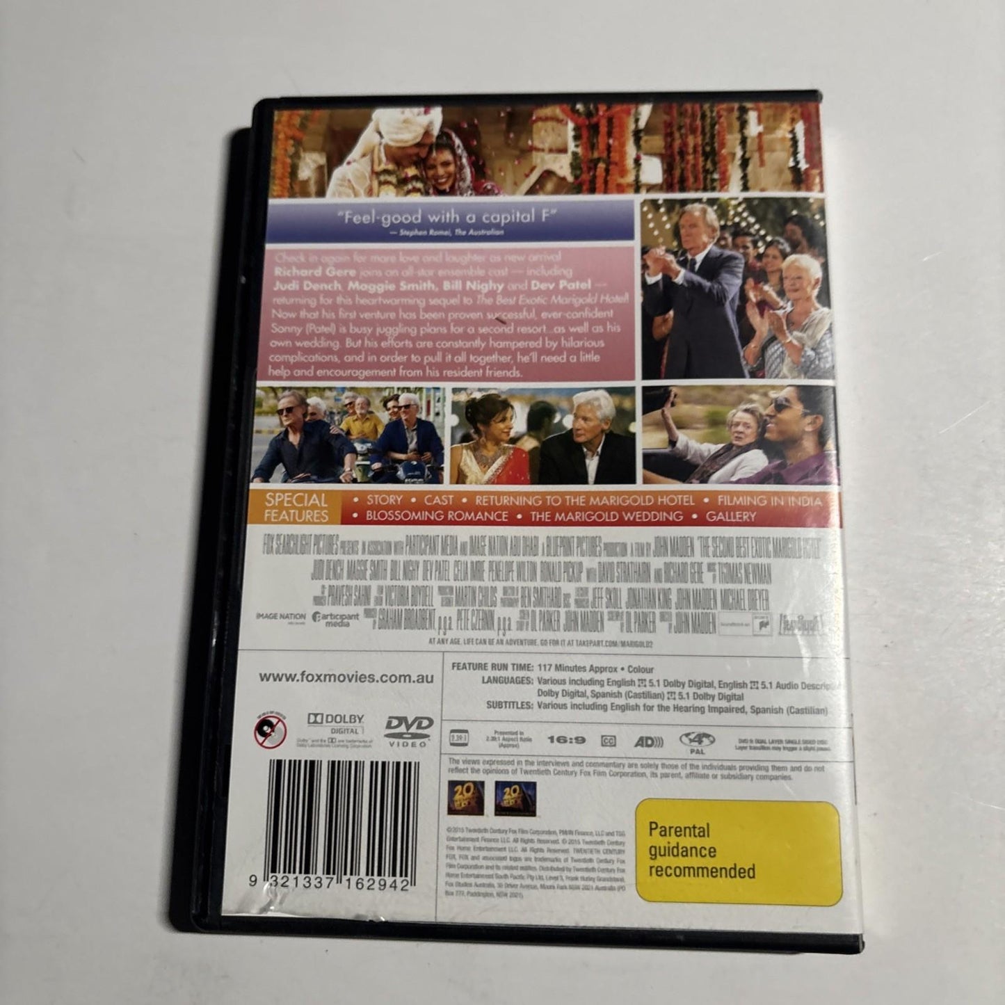The Second Best Exotic Marigold Hotel (DVD, 2015) Judi Dench Region 4