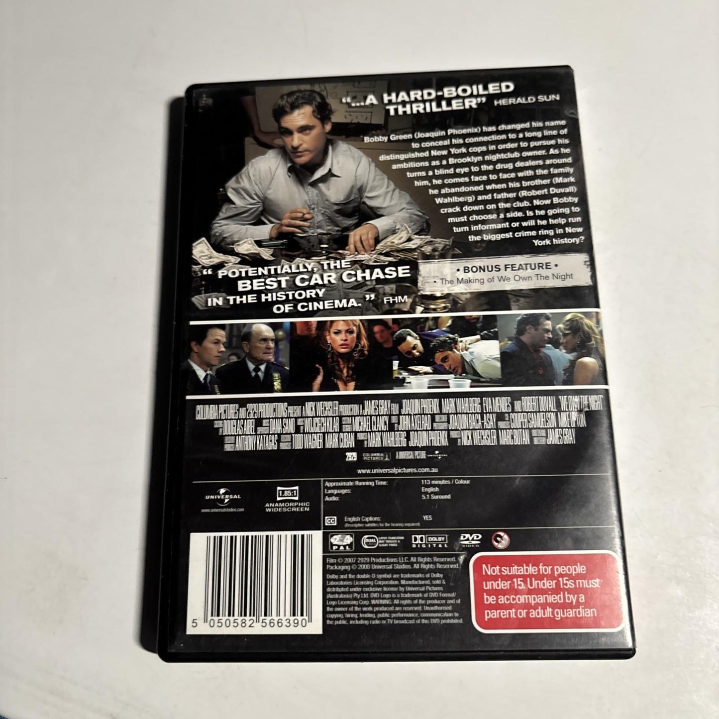 We Own the Night (DVD, 2007) Joaquin Phoenix, Eva Mendes Region 4,2
