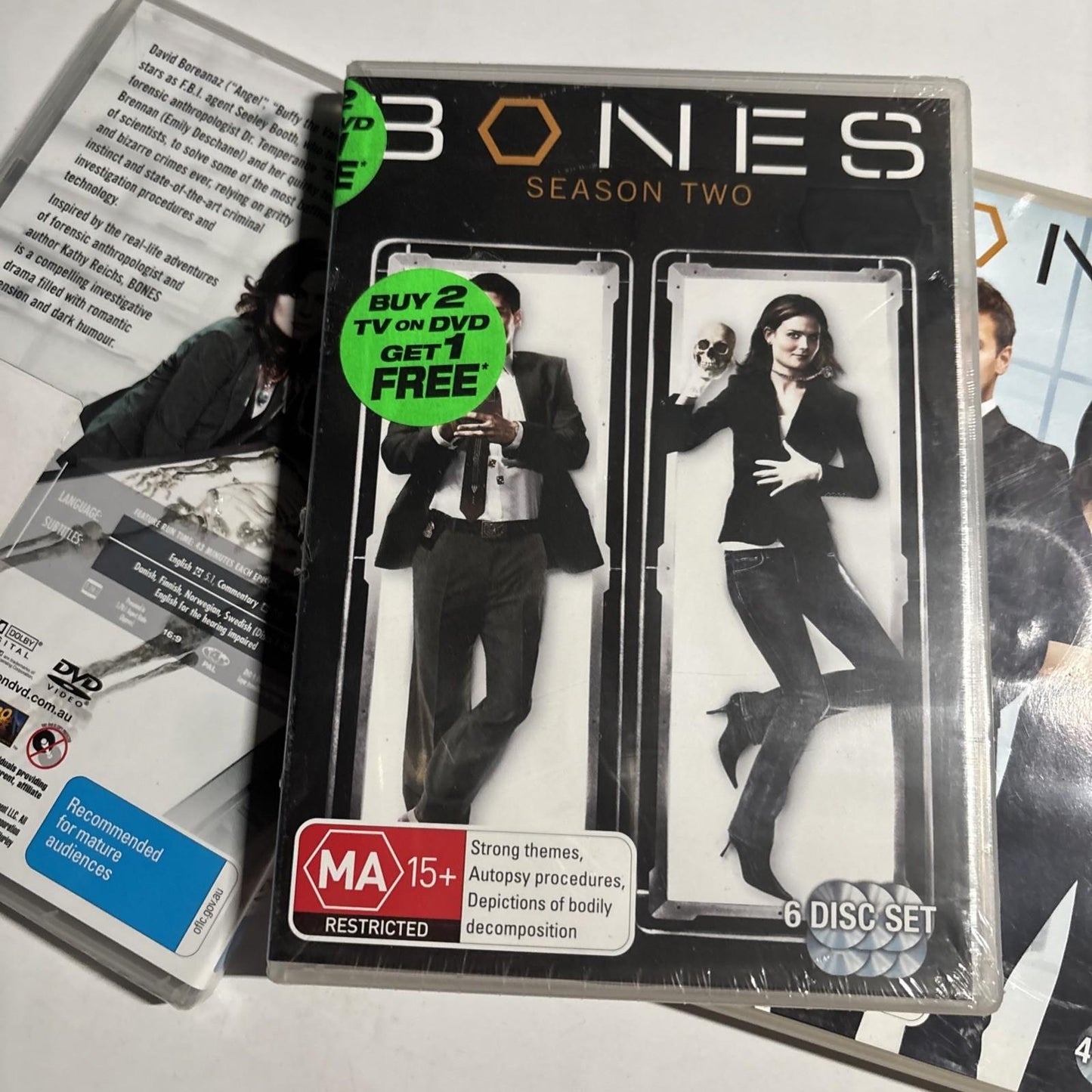 Bones : Season 1 2 3 (DVD, 2005, 16-Disc) Region 4 NEW