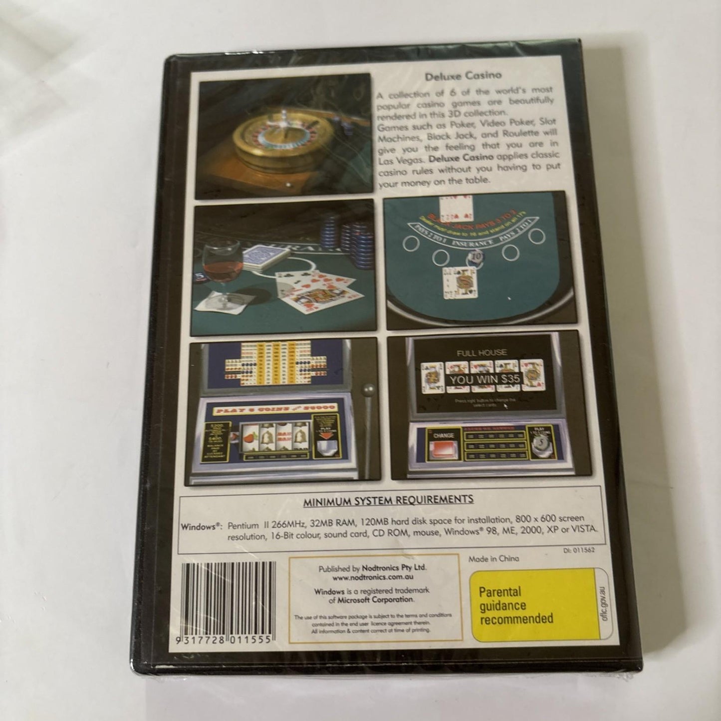 Casino - 6 Games PC CD-ROM Revival Games *New Sealed*