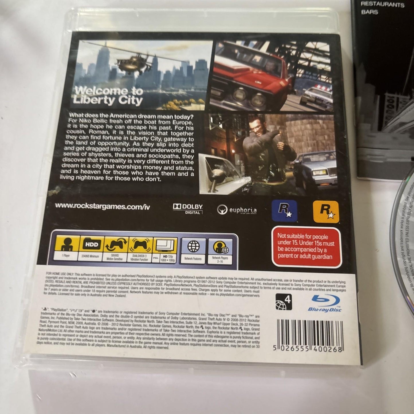 Grand Theft Auto IV GTA 4 PlayStation 3 PS3 Game