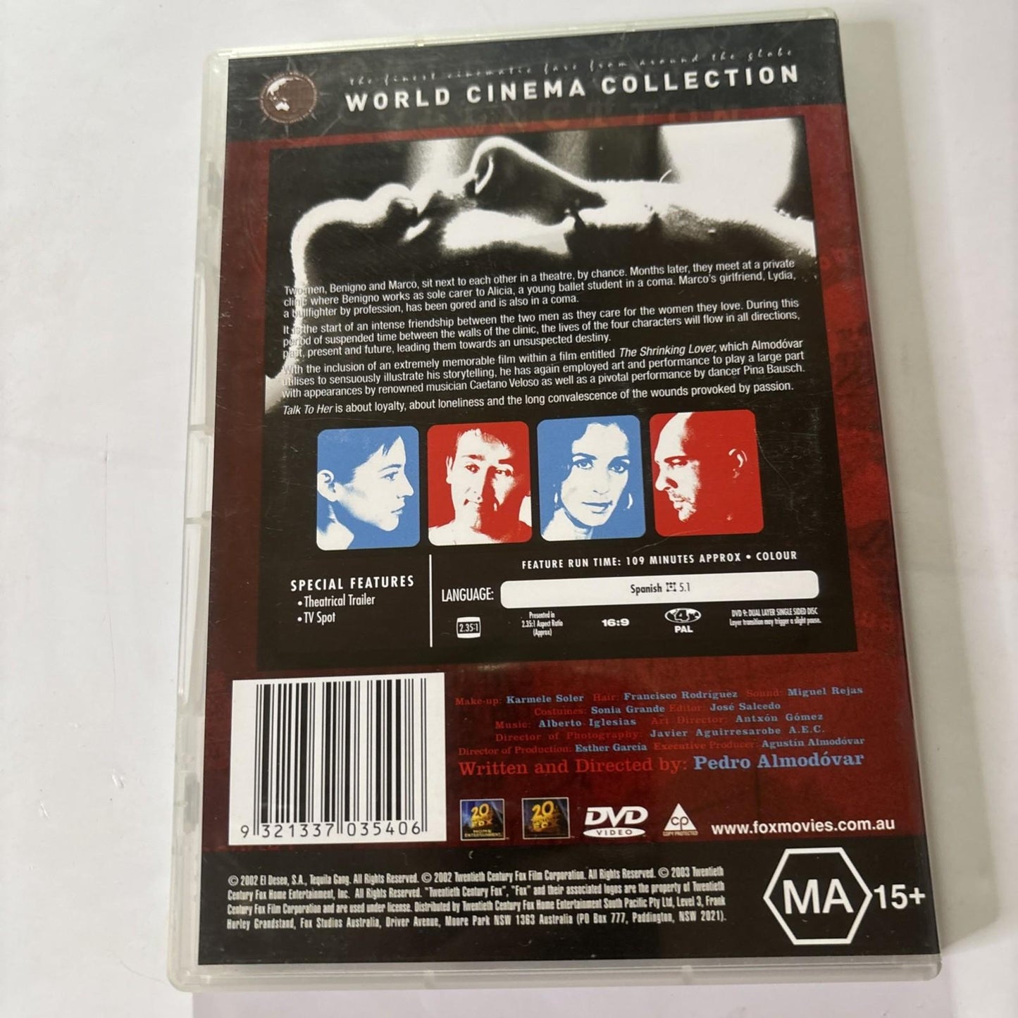 Talk to Her (DVD, 2002) Pedro Almodovar Region 4