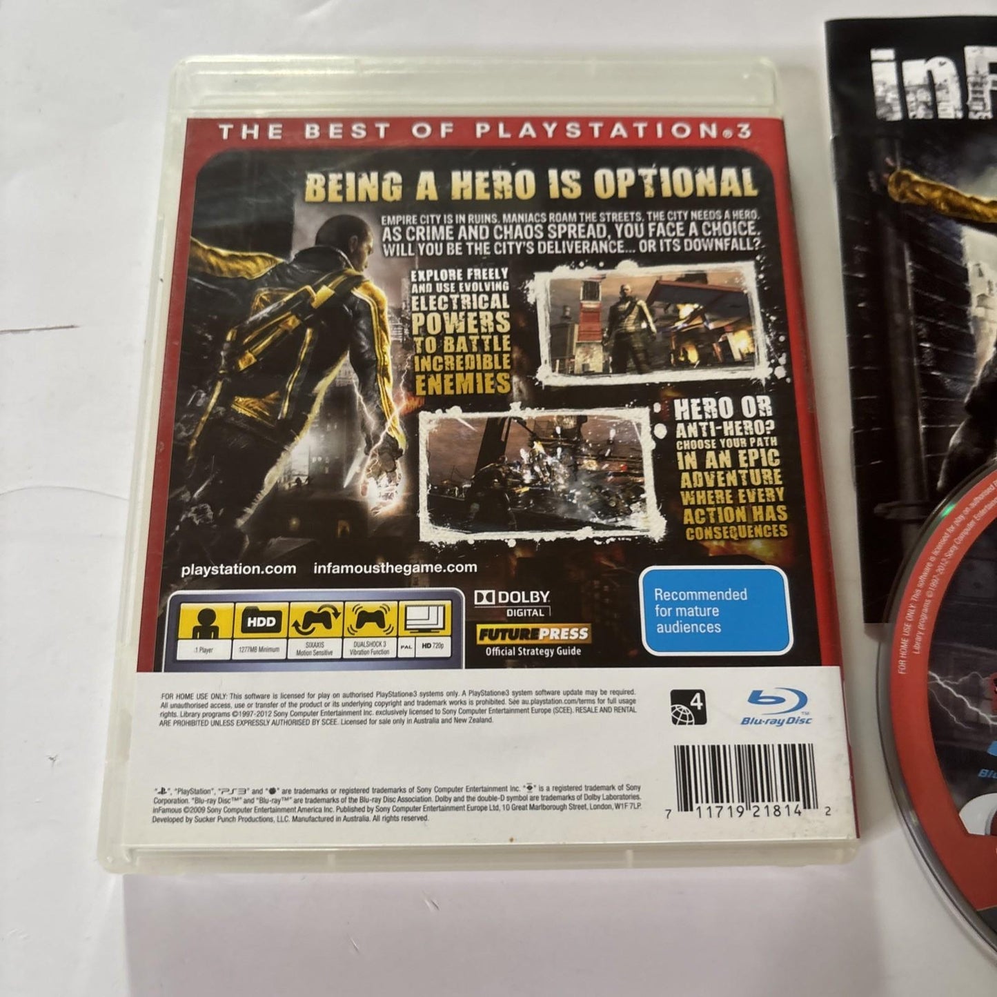 Infamous - Sony PS3 Playstation 3 Manual