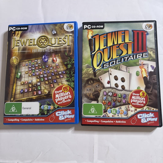 Jewel Quest Heritage / Jewel Quest 3 Solitaire PC CD-ROM Puzzle Game
