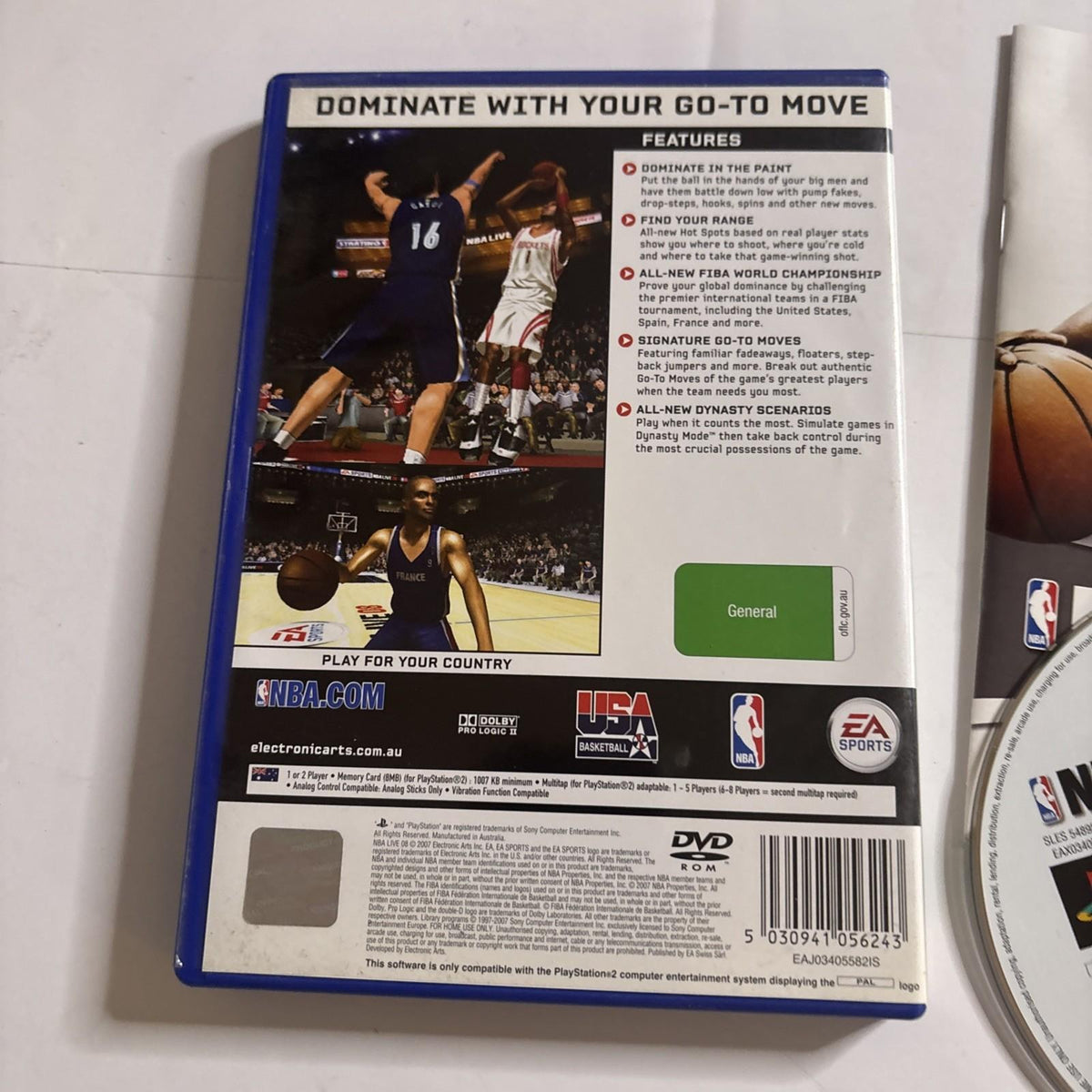 NBA Live 08 Sony PLAYSTATION 2 Sony Manual PAL