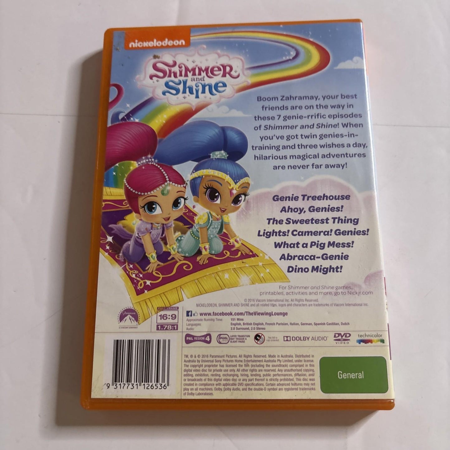 Shimmer and Shine (DVD, 2015) Region 4