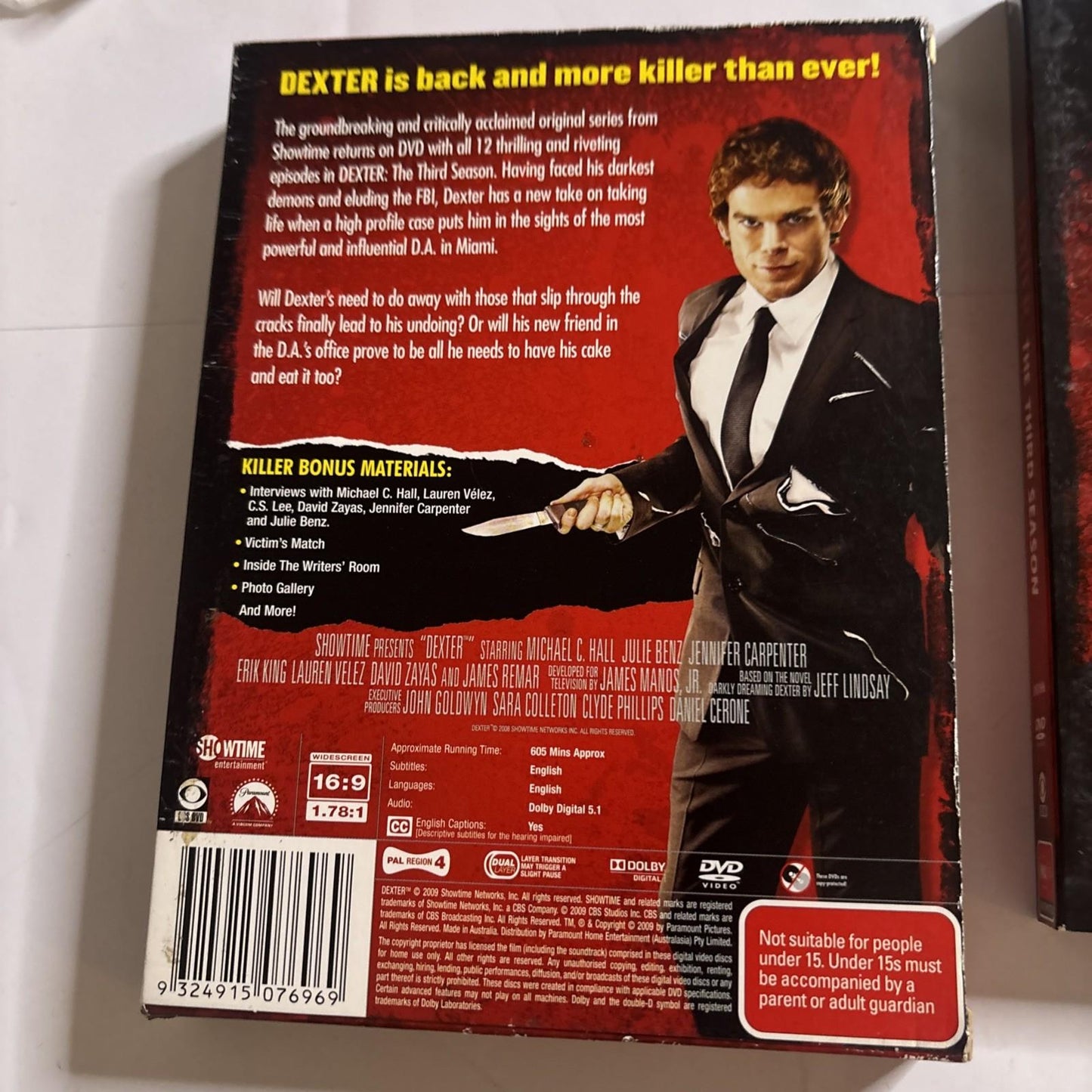 Dexter : Season 3 (DVD, 2007) Region 4