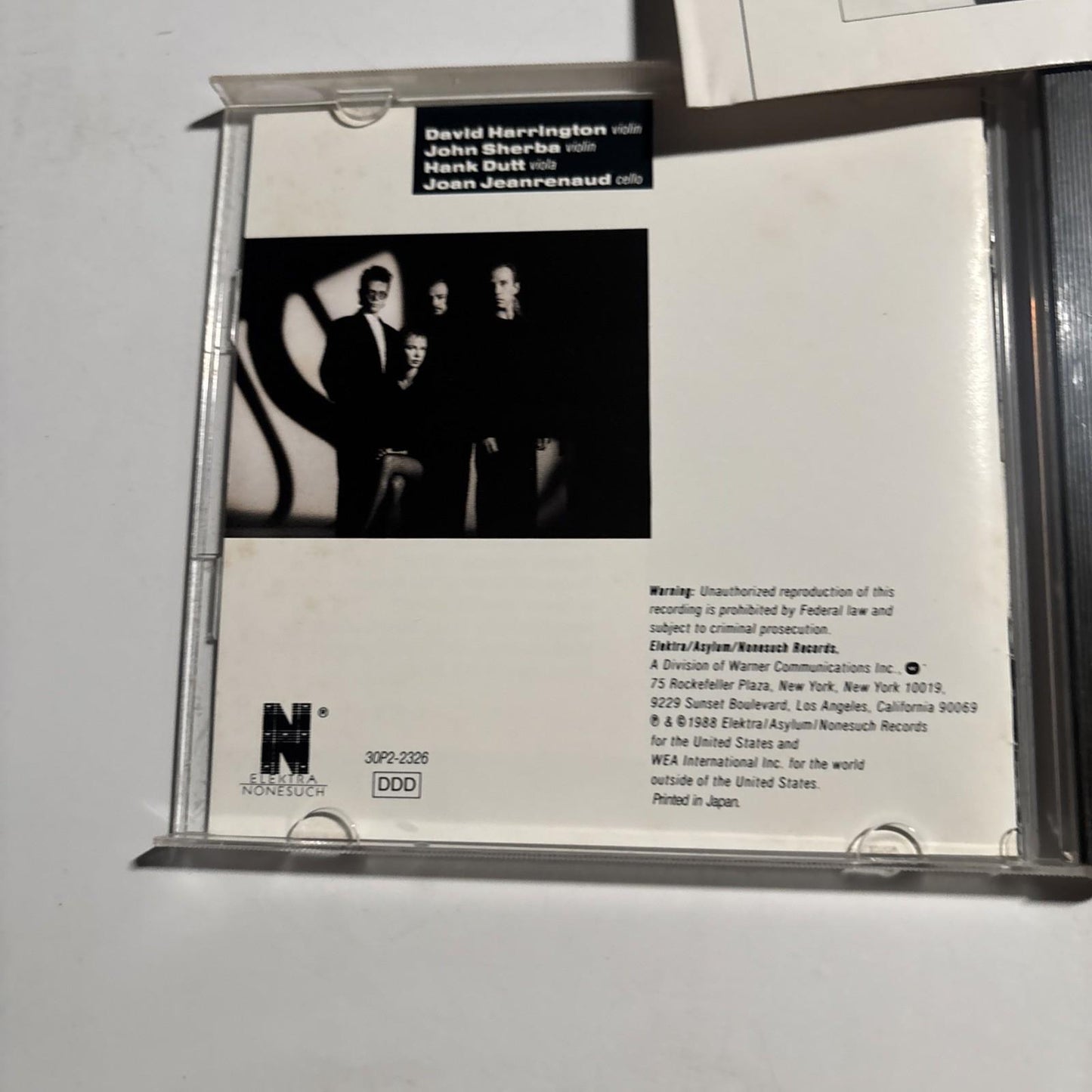 Kronos Quartet - Winter Was Hard (CD, 1988) Japan 30p2-2326