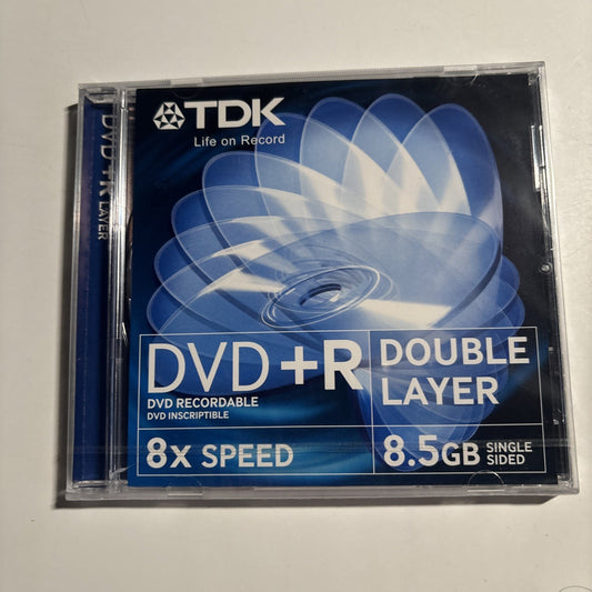 TDK DVD+R Recordable Blank Media 8X Speed 8.5GB  BRAND NEW Sealed