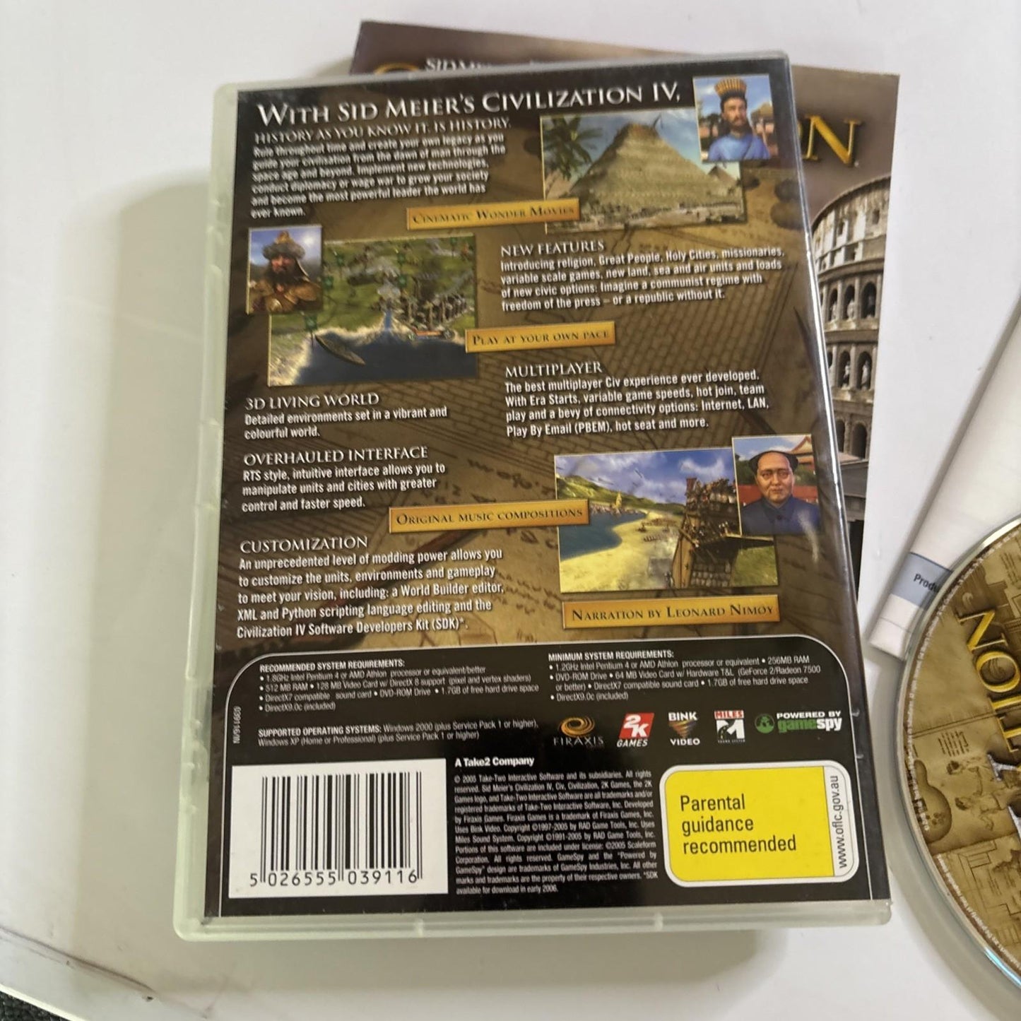 Civilization IV Complete Sid Meiers PC DVD Rom Complete With Manual
