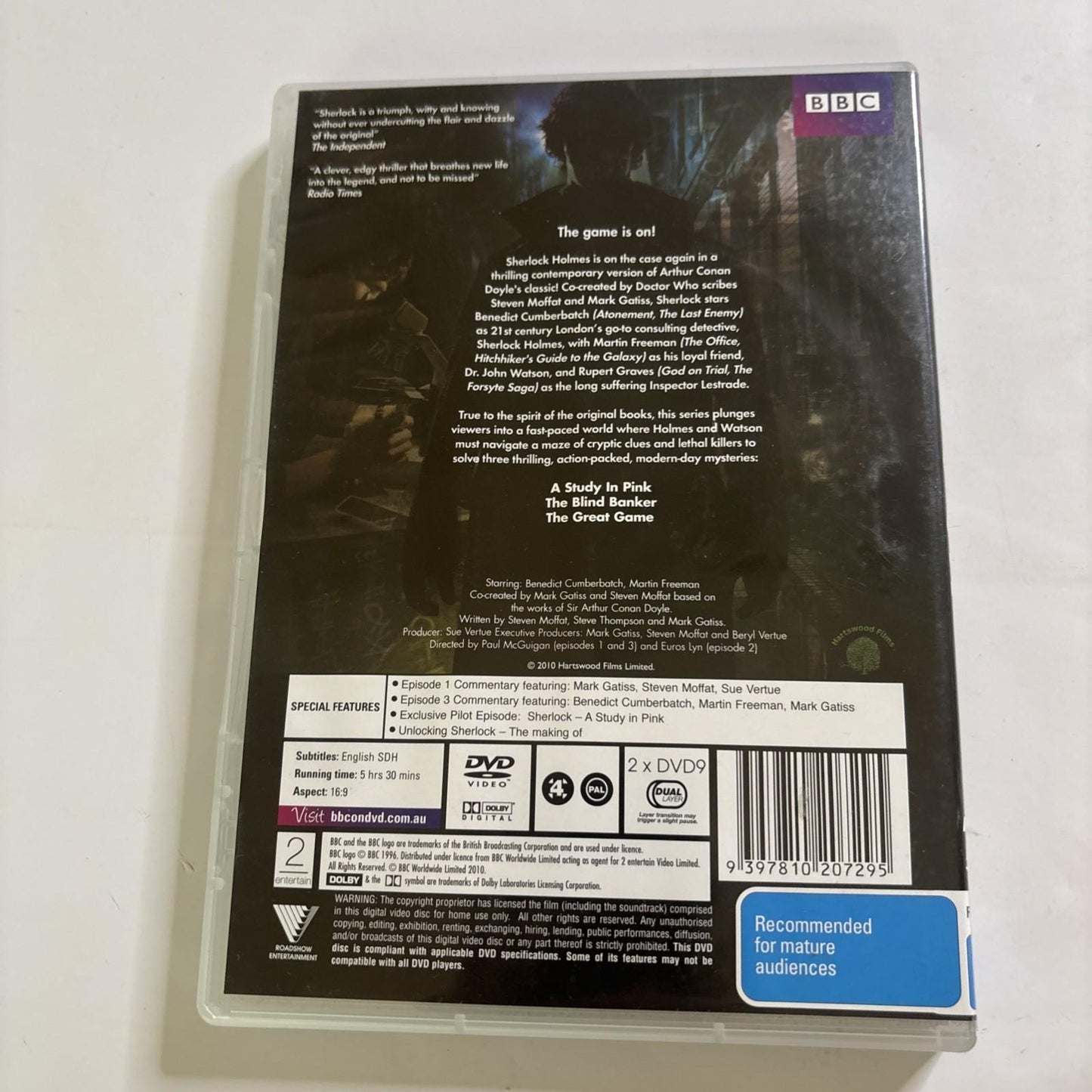Sherlock : Series 1 (DVD, 2010) Region 4 NEW