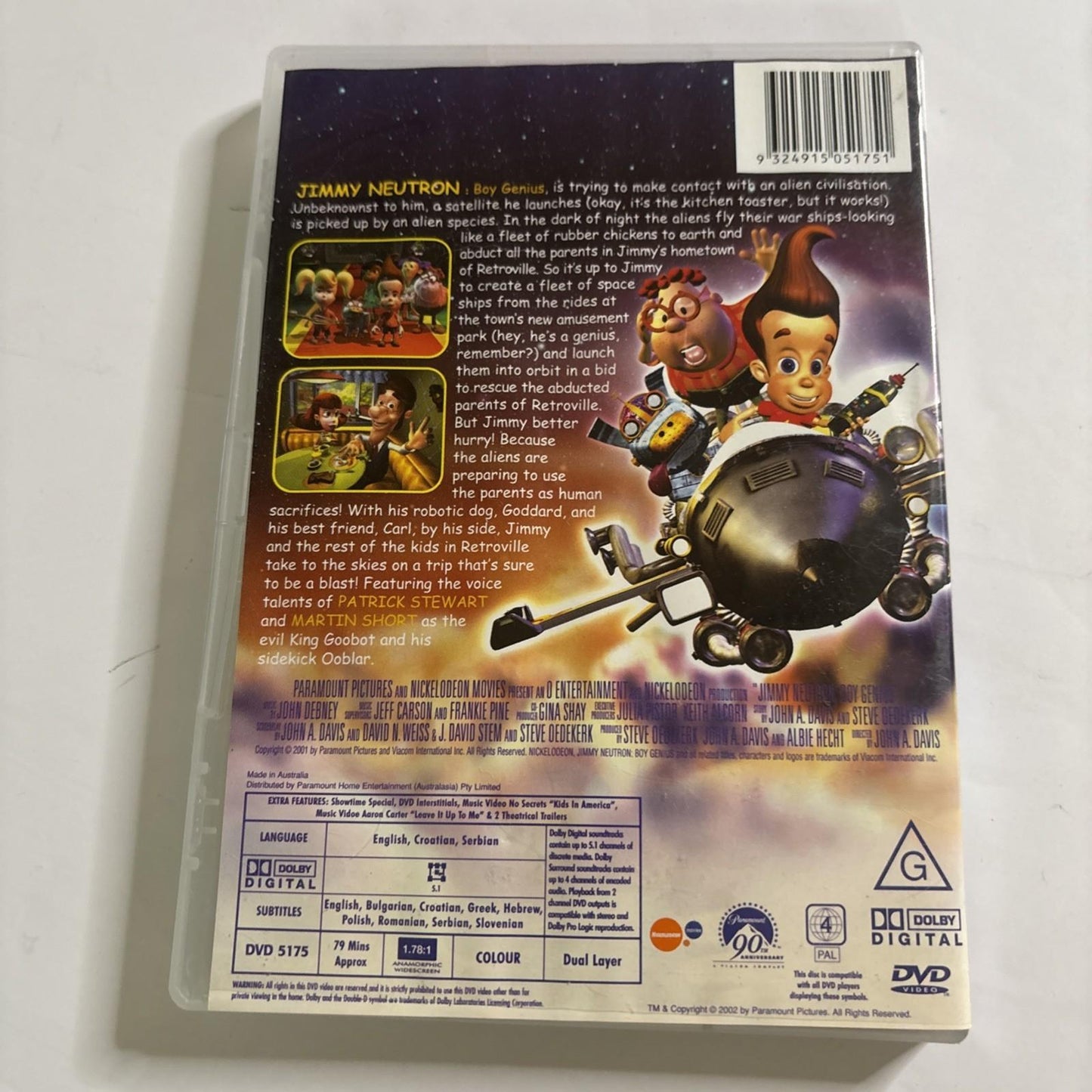 Jimmy Neutron - Boy Genius (DVD, 2001) Region 4