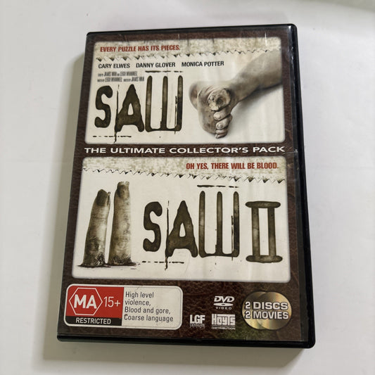Saw / Saw II 2 (DVD, 2004) Region 4