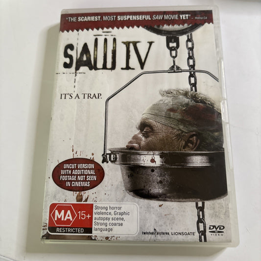 Saw 4 (DVD, 2007) Betsy Russell, Scott Patterson, Tobin Bell, Region 4