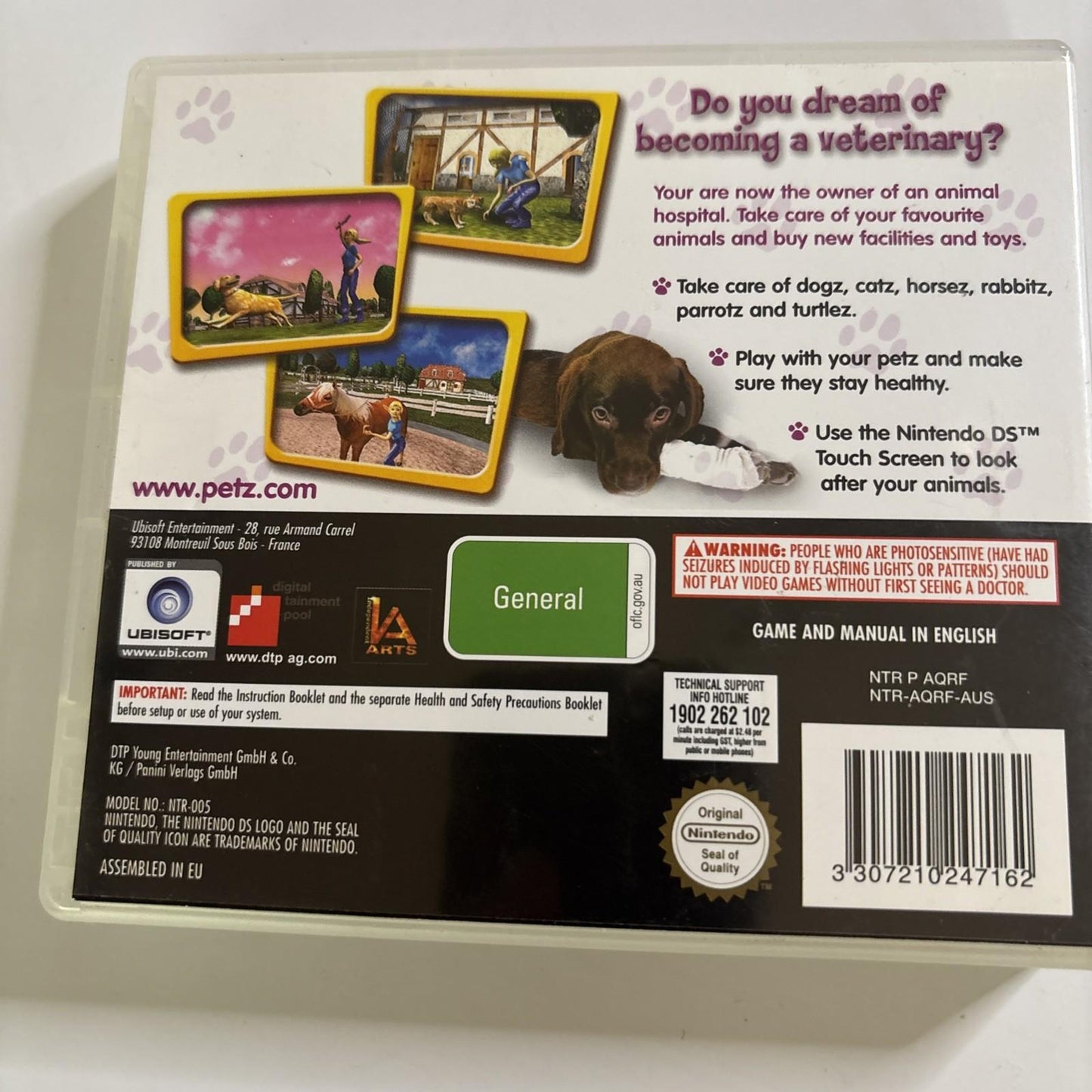 Petz My Puppy Family - Nintendo DS 2DS 3DS Manual