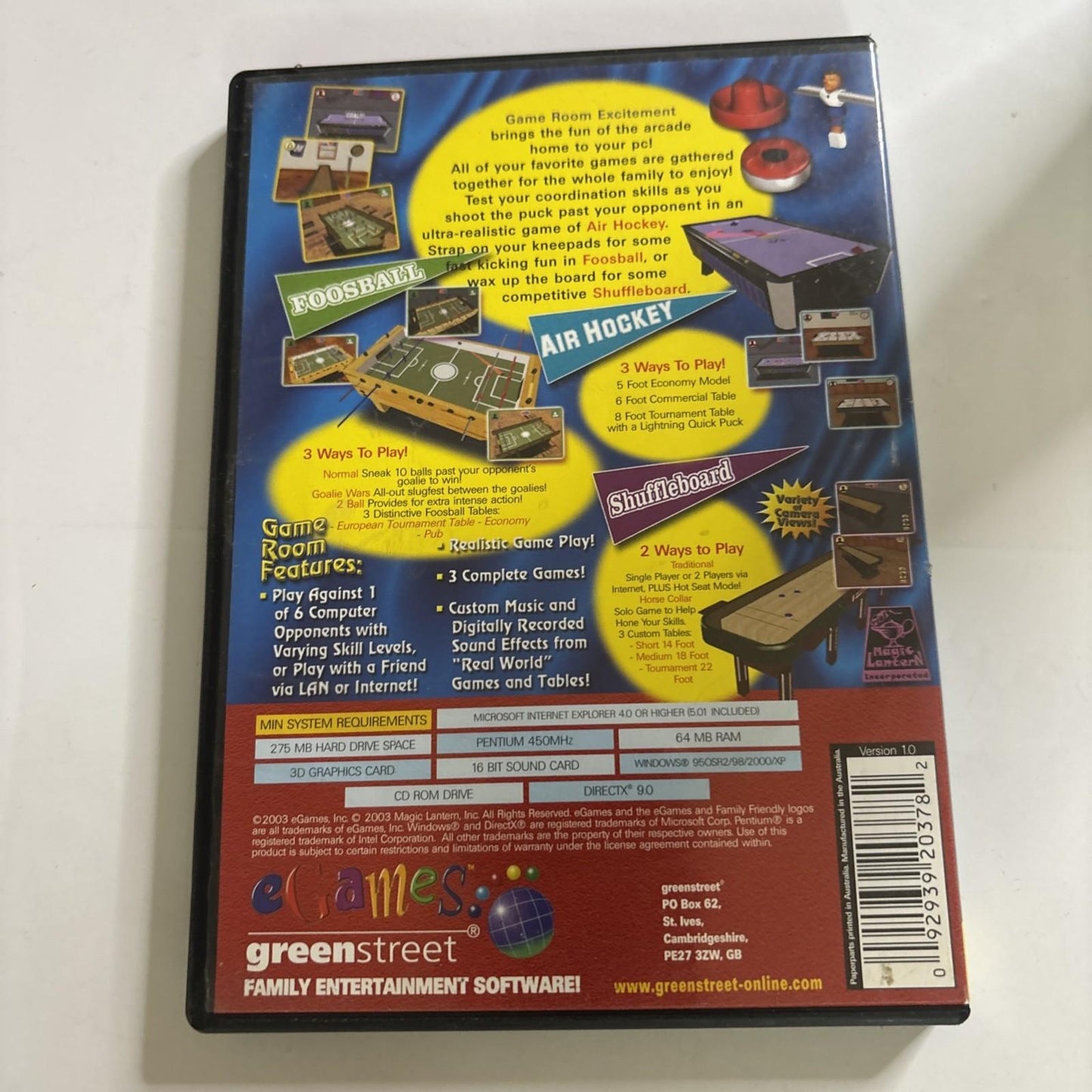 Games Room Excitement - PC CD ROM GAME