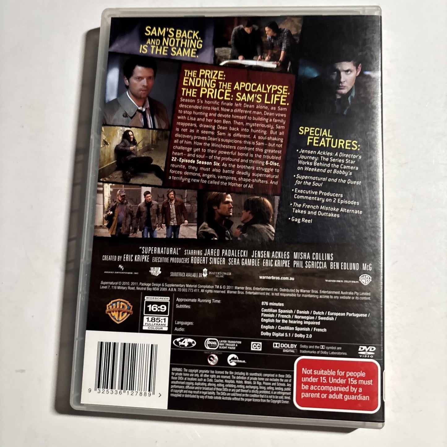 Supernatural : Season 6 (DVD, 2011)  Region 4