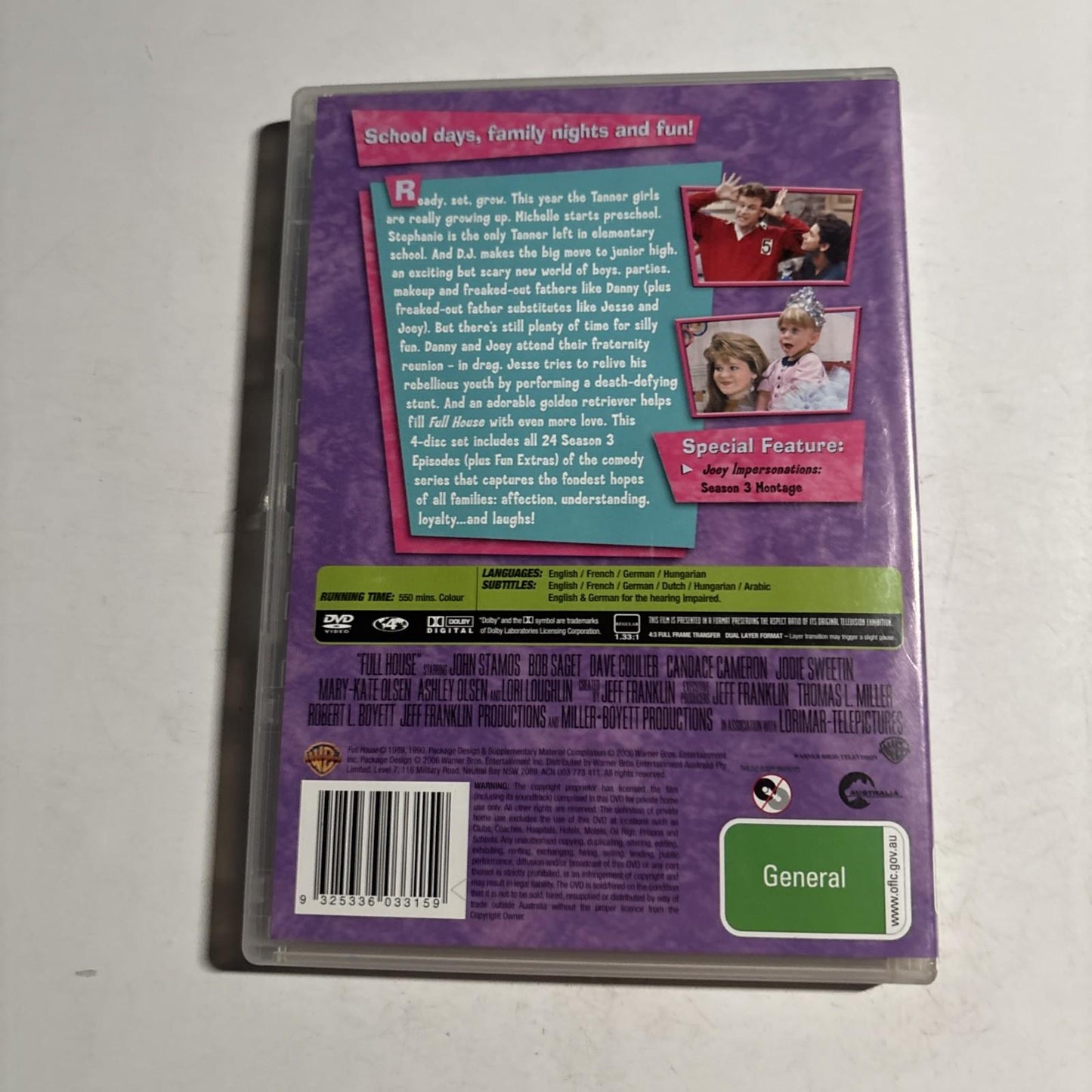 Full House - Series 3 (DVD, 1990) Region 4