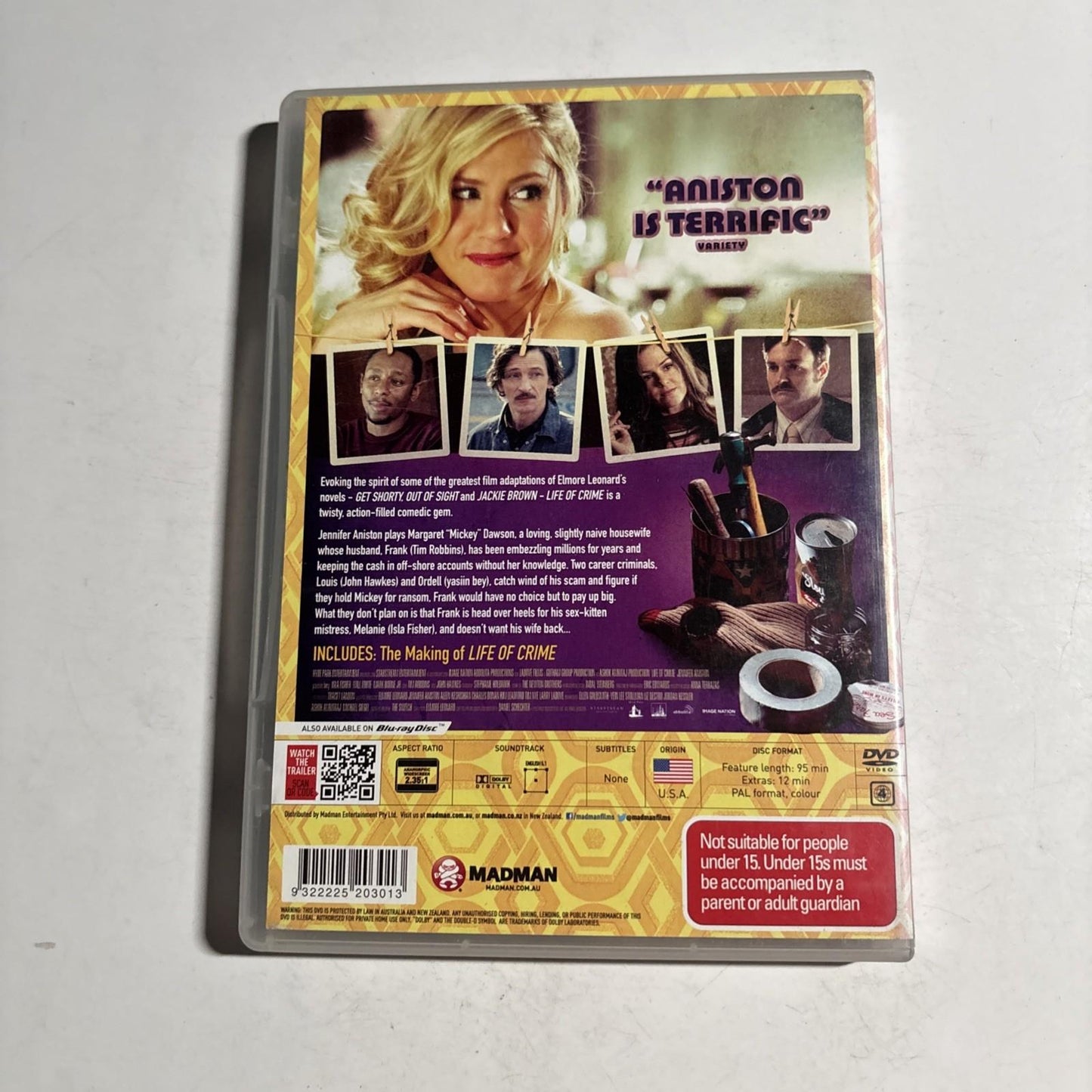 Life of Crime (DVD, 2013) Jennifer Aniston, Tim Robbins Region 4