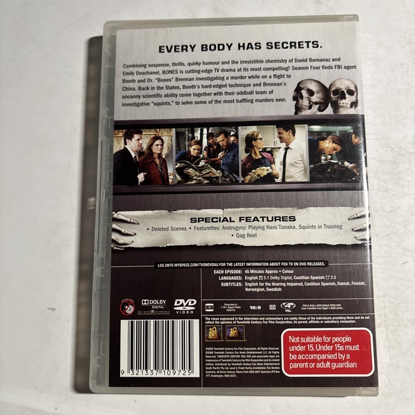 Bones : Season 4 (DVD, 2008) Region 4