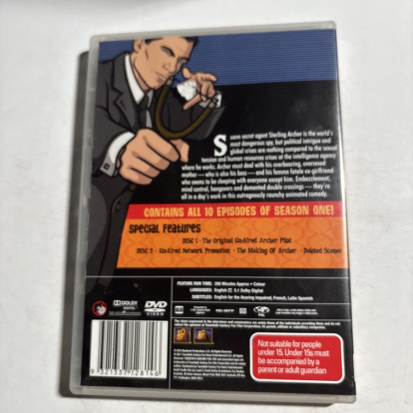 Archer : Season 1 (DVD, 2009) Region 4