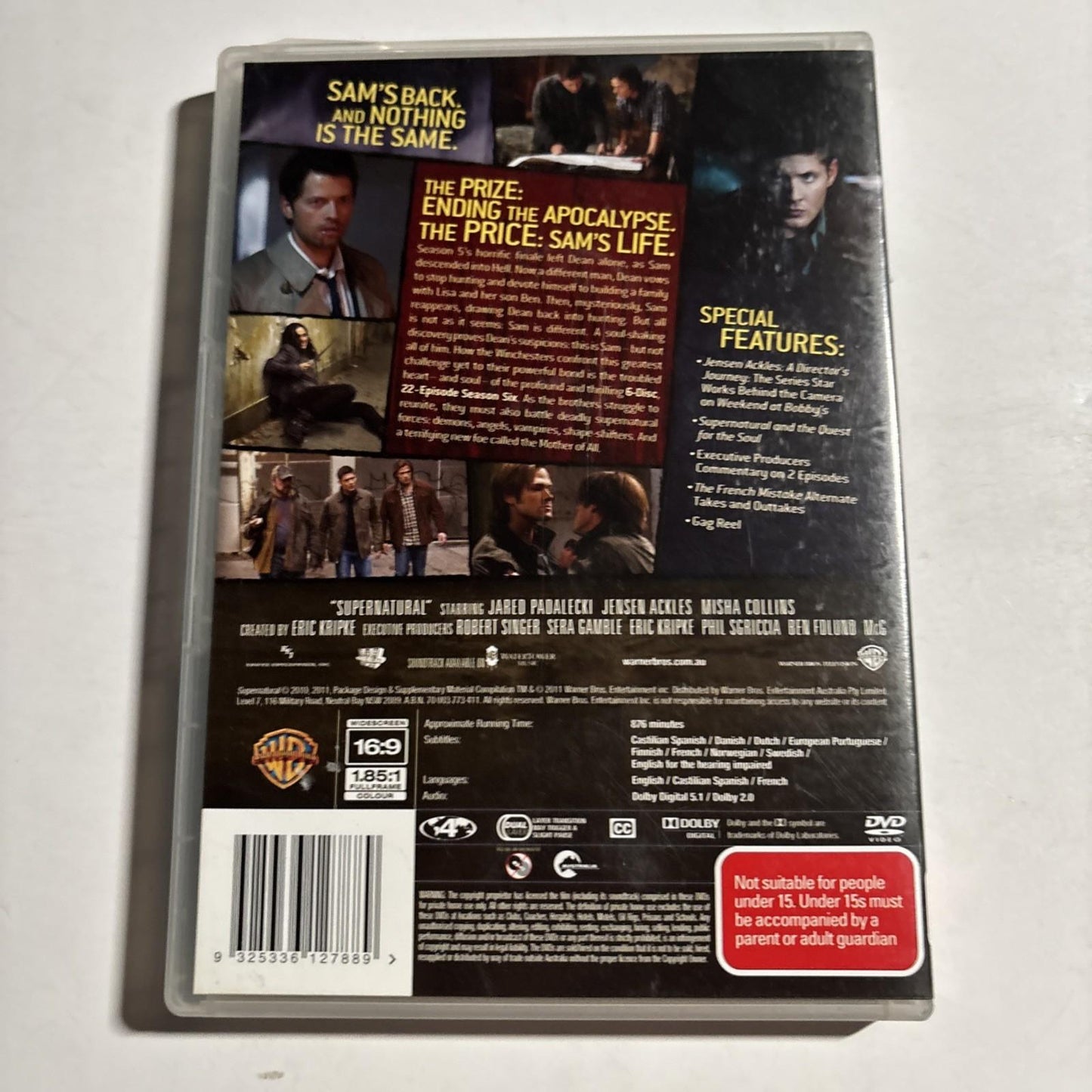 Supernatural : Season 6 (DVD, 2011) Region 4