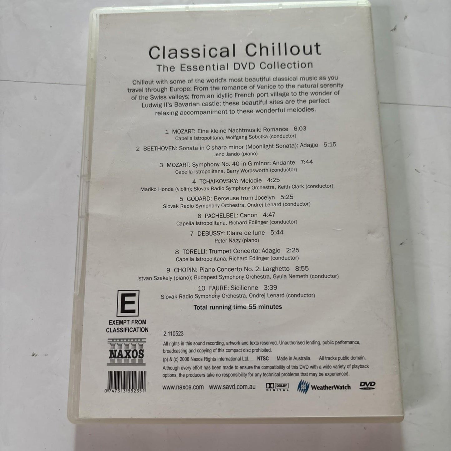 Classical Chillout The Essential DVD Collection (DVD, 2006) All Regions