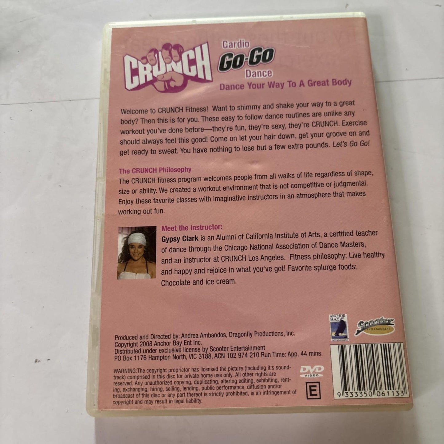 Crunch Cardio Go-Go Dance - Crunch Workout (DVD) Gypsy Clark All Regions