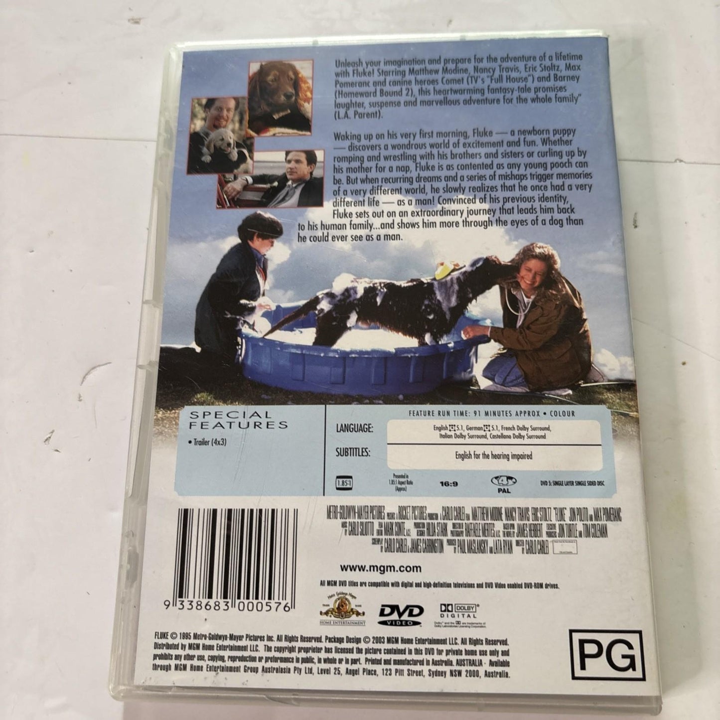 Fluke (DVD, 1995) Matthew Modine, Eric Stoltz Region 4