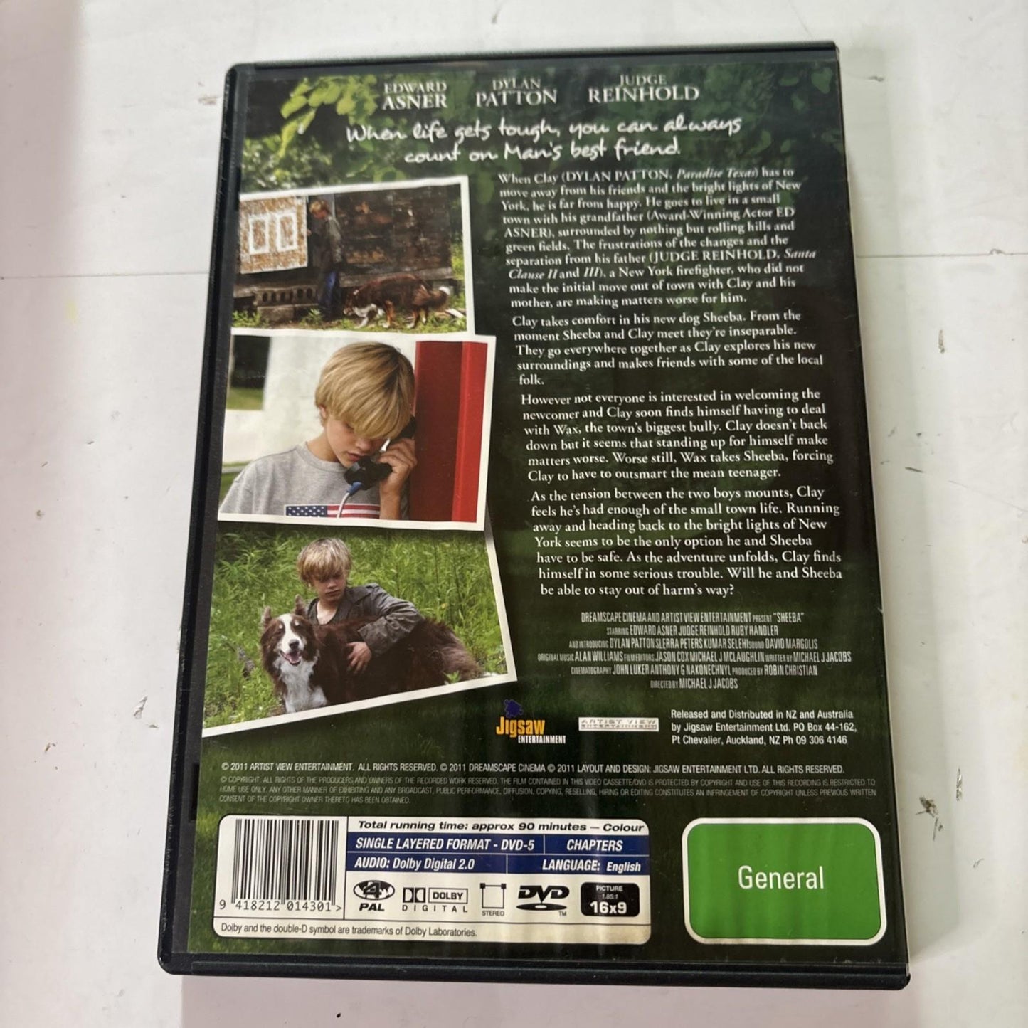 Sheeba (DVD, 2005) Edward Asner, Dylan Patton, Judge Reinhold Region 4