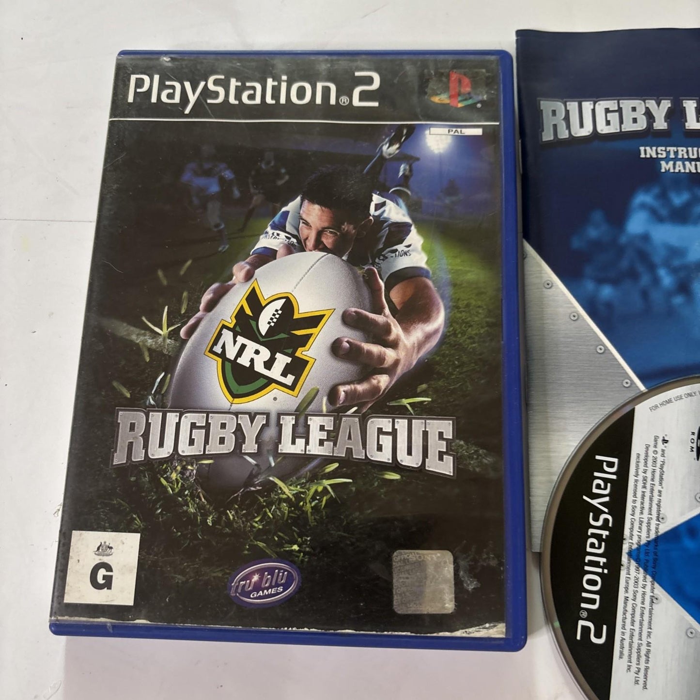 NRL Rugby League Sony PlayStation 2 2003 PS2 Manual