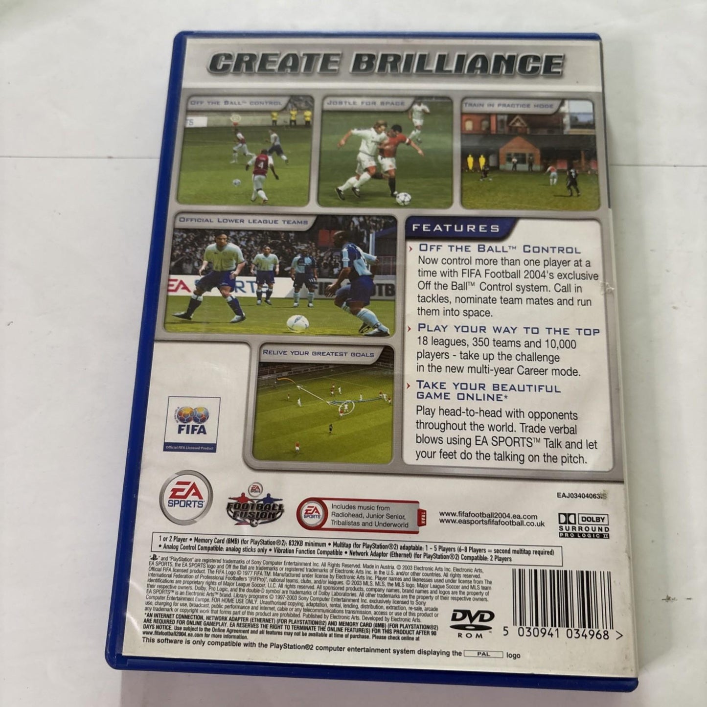 FIFA Football 2004 Sony Playstation 2 PS2 PAL