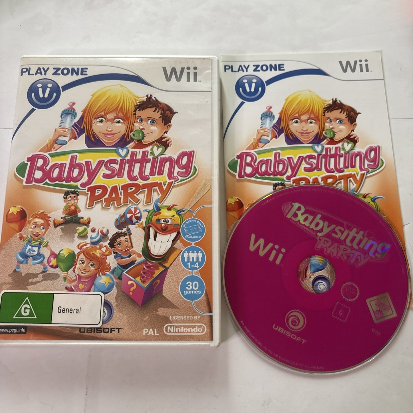 Babysitting Party Nintendo Wii Manual PAL