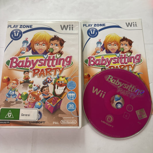 Babysitting Party Nintendo Wii Manual PAL