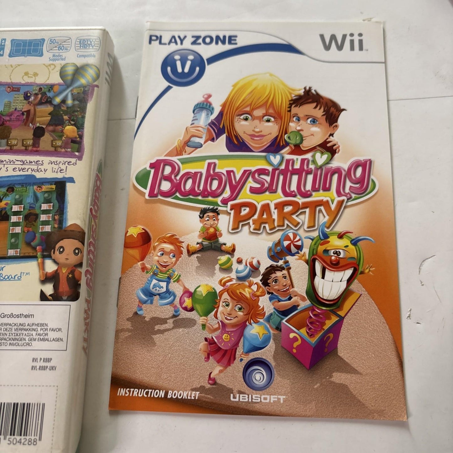 Babysitting Party Nintendo Wii Manual PAL