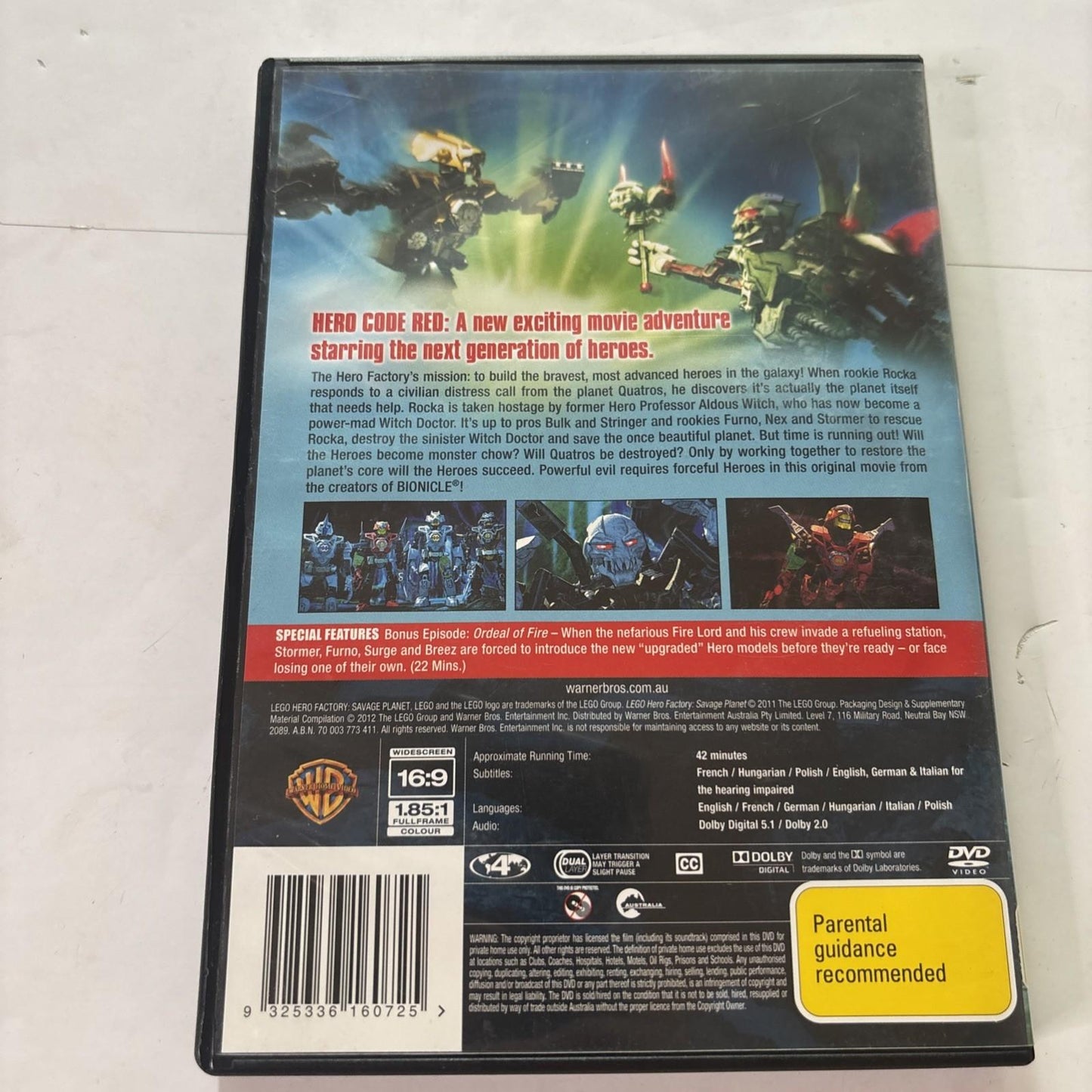 Lego Hero Factory - Savage Planet (DVD, 2011) Region 4 NEW